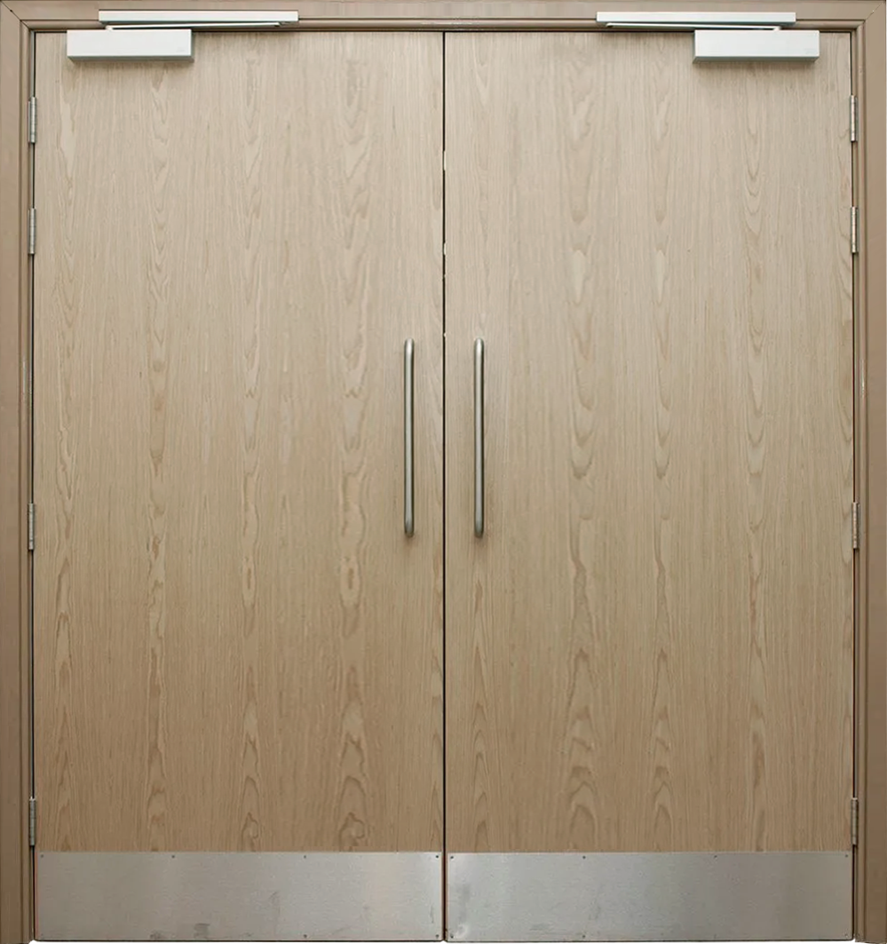 Certified Fire-Resistant Wooden Doors (Double-Leaf Door)