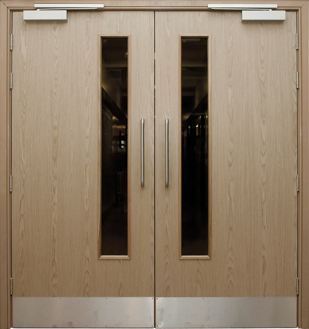 Certified Fire-Resistant Wooden Doors (Double-Leaf Door)